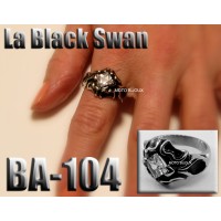 Ba-104, Bague La Black Swan acier inoxidable